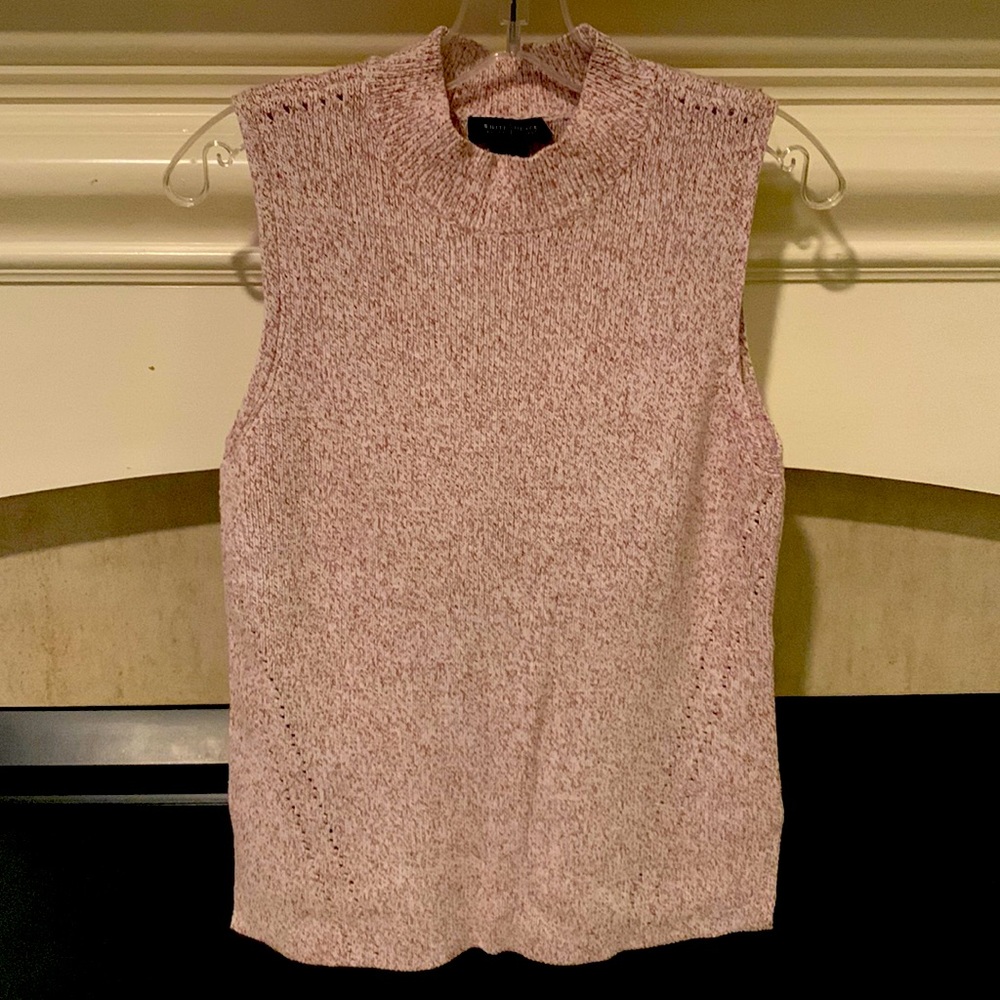 White House Black Market, sleeveless, Mock Neck, Sweater